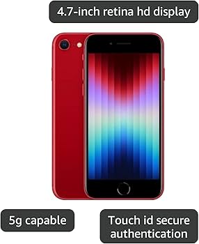 Amazon.com: Apple iPhone SE 3rd Gen, 64GB, RED - GSM Carriers